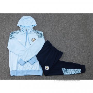 Chandal de Sudadera del Manchester City 2023-2024 Azul Claro