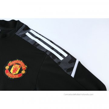 Chandal de Sudadera del Manchester United 2021-2022 Negro