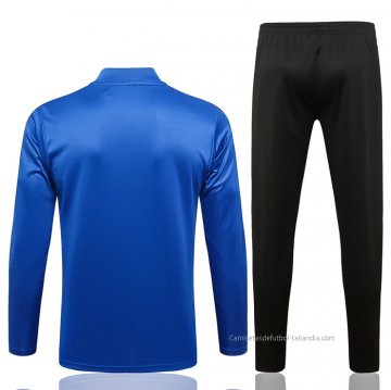 Chandal de Sudadera del Manchester United Nino 2021-2022 Azul