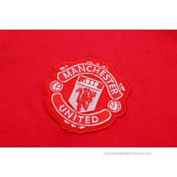 Chandal de Sudadera del Manchester United Nino 2022-2023 Rojo