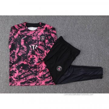 Chandal de Sudadera del Paris Saint-Germain 2022-2023 Negro y Rosa