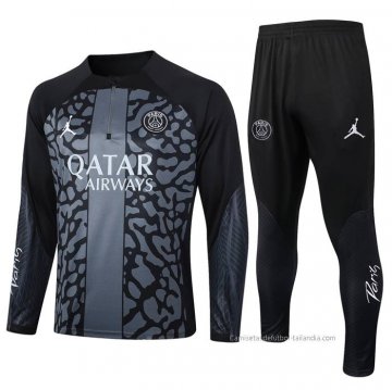 Chandal de Sudadera del Paris Saint-Germain 2023-2024 Gris Chandal de Sudadera del Paris Saint-Germain 2023-2024 Gris
