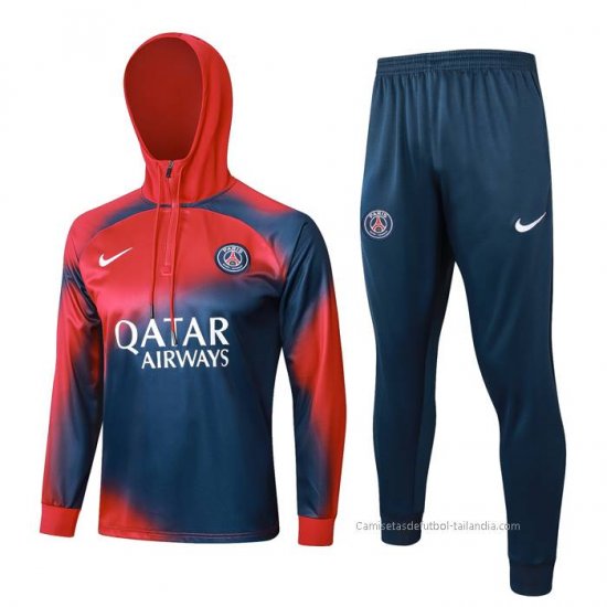 Chandal de Sudadera del Paris Saint-Germain 2023-2024 Rojo y Azul - Haga un click en la imagen para cerrar
