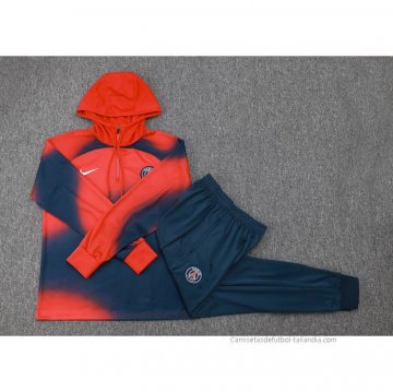 Chandal de Sudadera del Paris Saint-Germain 2023-2024 Rojo y Azul