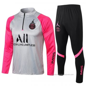 Chandal de Sudadera del Paris Saint-Germain Nino 2021-2022 Gris Chandal de Sudadera del Paris Saint-Germain Nino 2021-2022 Gris