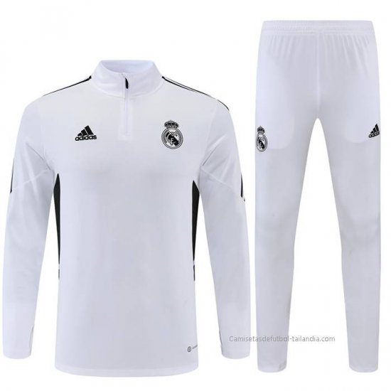 Chandal de Sudadera del Real Madrid 2022-2023 Blanco - Haga un click en la imagen para cerrar