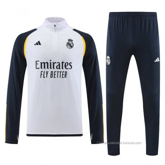 Chandal de Sudadera del Real Madrid 2023-2024 Blanco - Haga un click en la imagen para cerrar