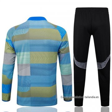 Chandal de Sudadera del Real Madrid 2025-2026 Azul Verde