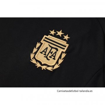 Chandal del Argentina Manga Corta 2024-2025 Negro - Pantalon Corto