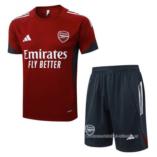 Chandal del Arsenal Manga Corta 2025-2026 Rojo - Pantalon Corto - Haga un click en la imagen para cerrar