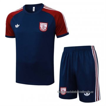 Chandal del Arsenal Manga Corta 2025-2026 Azul Rojo - Pantalon Corto Chandal del Arsenal Manga Corta 2025-2026 Azul Rojo - Pantalon Corto