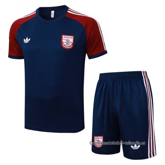 Chandal del Arsenal Manga Corta 2025-2026 Azul Rojo - Pantalon Corto - Haga un click en la imagen para cerrar