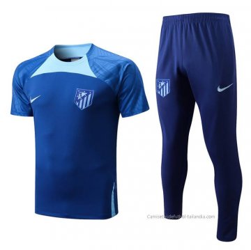 Chandal del Atletico Madrid Manga Corta 2022-2023 Azul Chandal del Atletico Madrid Manga Corta 2022-2023 Azul