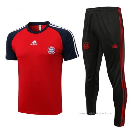 Chandal del Bayern Munich Manga Corta 2021-2022 Rojo - Haga un click en la imagen para cerrar