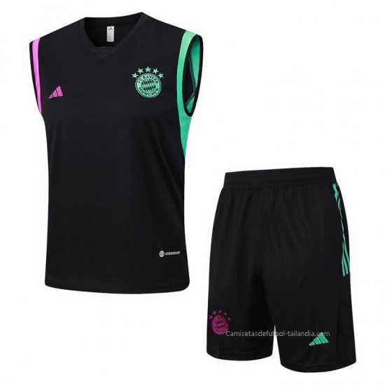 Chandal del Bayern Munich Sin Mangas 2023-2024 Negro - Haga un click en la imagen para cerrar