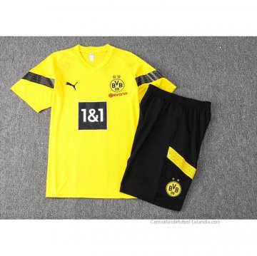 Chandal del Borussia Dortmund Manga Corta 2022-2023 Amarillo - Pantalon Corto