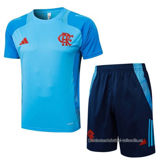 Chandal del Flamengo Manga Corta 2024-2025 Azul - Pantalon Corto - Haga un click en la imagen para cerrar
