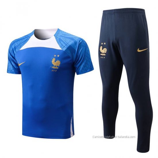 Chandal del Francia Manga Corta 2022-2023 Azul - Haga un click en la imagen para cerrar