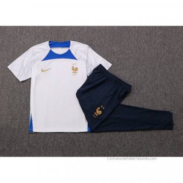 Chandal del Francia Manga Corta 2022-2023 Blanco