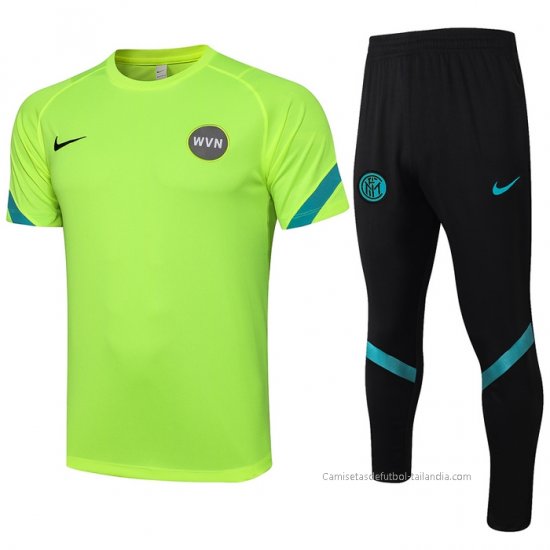Chandal del Inter Milan Manga Corta 2021-2022 Verde - Haga un click en la imagen para cerrar