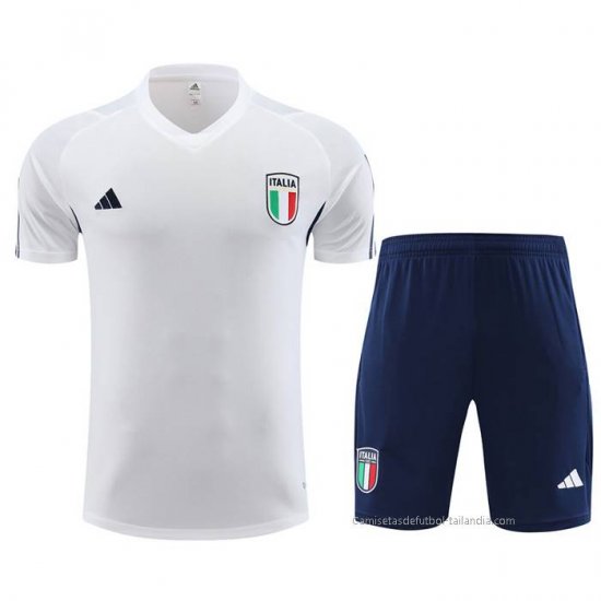 Chandal del Italia Manga Corta 2023-2024 Blanco - Pantalon Corto - Haga un click en la imagen para cerrar