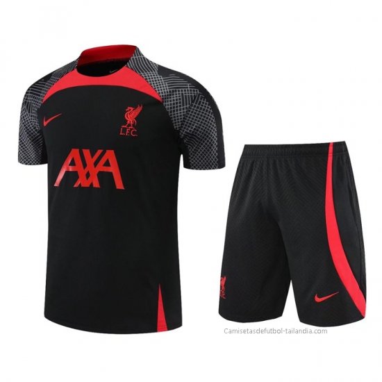 Chandal del Liverpool Manga Corta 2022-2023 Negro - Pantalon Corto - Haga un click en la imagen para cerrar