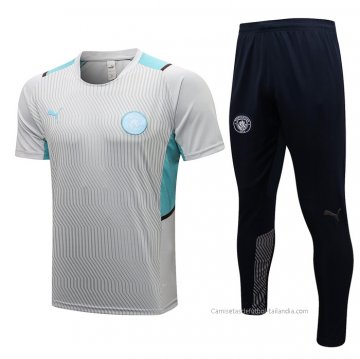 Chandal del Manchester City Manga Corta 2021-2022 Gris Chandal del Manchester City Manga Corta 2021-2022 Gris