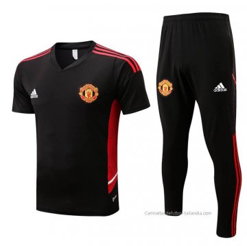 Chandal del Manchester United Manga Corta 2022-2023 Negro Chandal del Manchester United Manga Corta 2022-2023 Negro