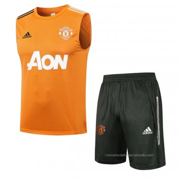 Chandal del Manchester United Sin Mangas 2021-2022 Naranja Chandal del Manchester United Sin Mangas 2021-2022 Naranja