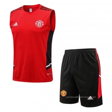 Chandal del Manchester United Sin Mangas 2022-2023 Rojo Chandal del Manchester United Sin Mangas 2022-2023 Rojo