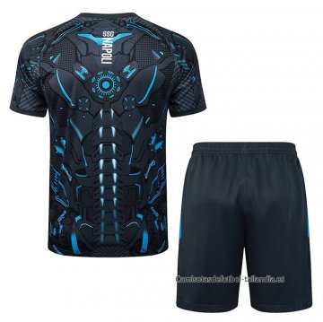 Chandal del Napoli Manga Corta 2025-2026 Negro - Pantalon Corto