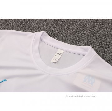 Chandal del Olympique Marsella Manga Corta 2021-2022 Blanco