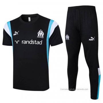 Chandal del Olympique Marsella Manga Corta 2023-2024 Negro Chandal del Olympique Marsella Manga Corta 2023-2024 Negro