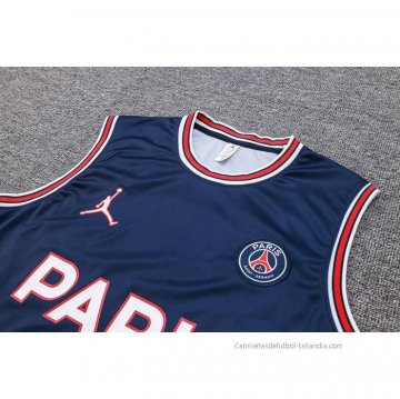 Chandal del Paris Saint-Germain Jordan Sin Mangas 2023-2024 Azul