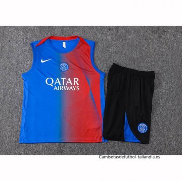 Chandal del Paris Saint-Germain Sin Mangas 2025-2026 Azul Rojo