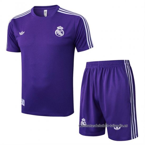 Chandal del Real Madrid Manga Corta 2025-2026 Purpura - Pantalon Corto - Haga un click en la imagen para cerrar