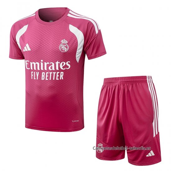 Chandal del Real Madrid Manga Corta 2026-2027 Rosa - Pantalon Corto - Haga un click en la imagen para cerrar