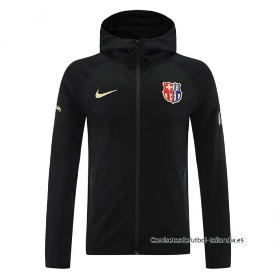 Chaqueta con Capucha del Barcelona 2024-2025 Negro - Haga un click en la imagen para cerrar