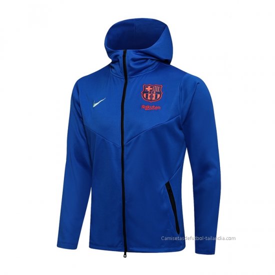 Chaqueta con Capucha del Barcelona 2021-2022 Azul - Haga un click en la imagen para cerrar