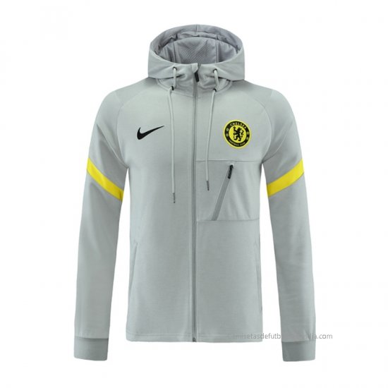Chaqueta con Capucha del Chelsea 2021-2022 Gris - Haga un click en la imagen para cerrar