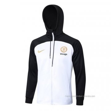 Chaqueta con Capucha del Chelsea 2023-2024 Blanco Chaqueta con Capucha del Chelsea 2023-2024 Blanco