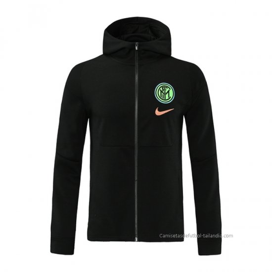 Chaqueta con Capucha del Inter Milan 2021 Negro - Haga un click en la imagen para cerrar