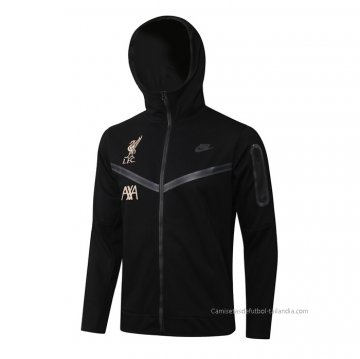Chaqueta con Capucha del Liverpool 2021-2022 Negro Chaqueta con Capucha del Liverpool 2021-2022 Negro