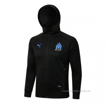 Chaqueta con Capucha del Olympique Marsella 2021-2022 Negro Chaqueta con Capucha del Olympique Marsella 2021-2022 Negro