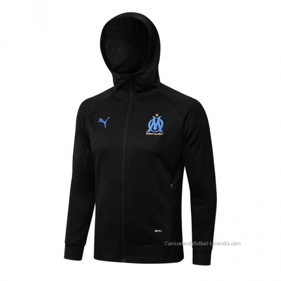 Chaqueta con Capucha del Olympique Marsella 2021-2022 Negro - Haga un click en la imagen para cerrar