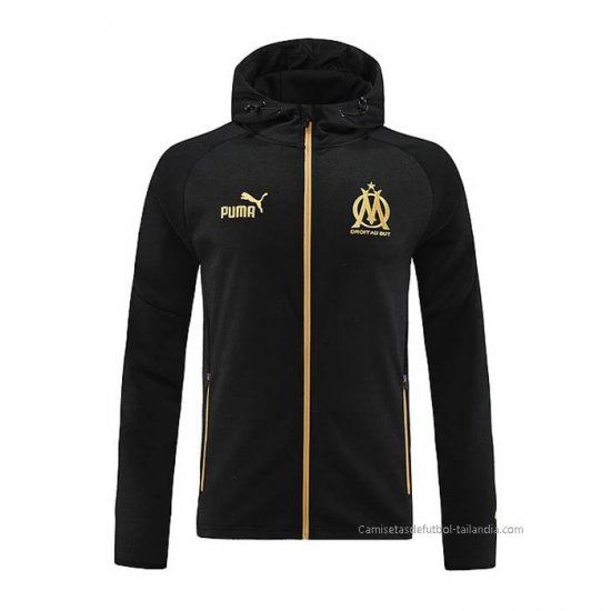 Chaqueta con Capucha del Olympique Marsella 2022-2023 Negro - Haga un click en la imagen para cerrar