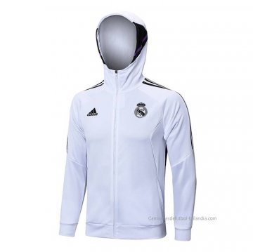Chaqueta con Capucha del Real Madrid 2022-2023 Blanco