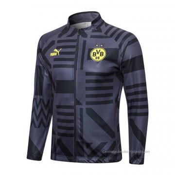 Chaqueta del Borussia Dortmund 2022-2023 Negro y Gris Chaqueta del Borussia Dortmund 2022-2023 Negro y Gris