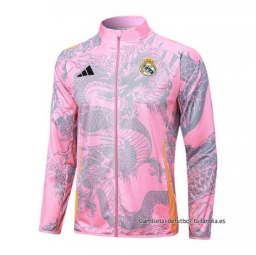 Chaqueta del Real Madrid Dragon 2024-2025 Rosa Chaqueta del Real Madrid Dragon 2024-2025 Rosa