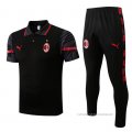 Conjunto Polo del AC Milan 2022-2023 Negro